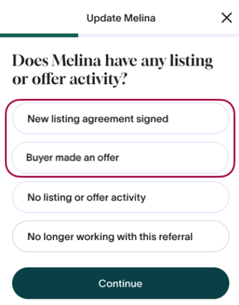 Agent dashboard screenshot
