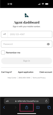 Agent dashboard screenshot